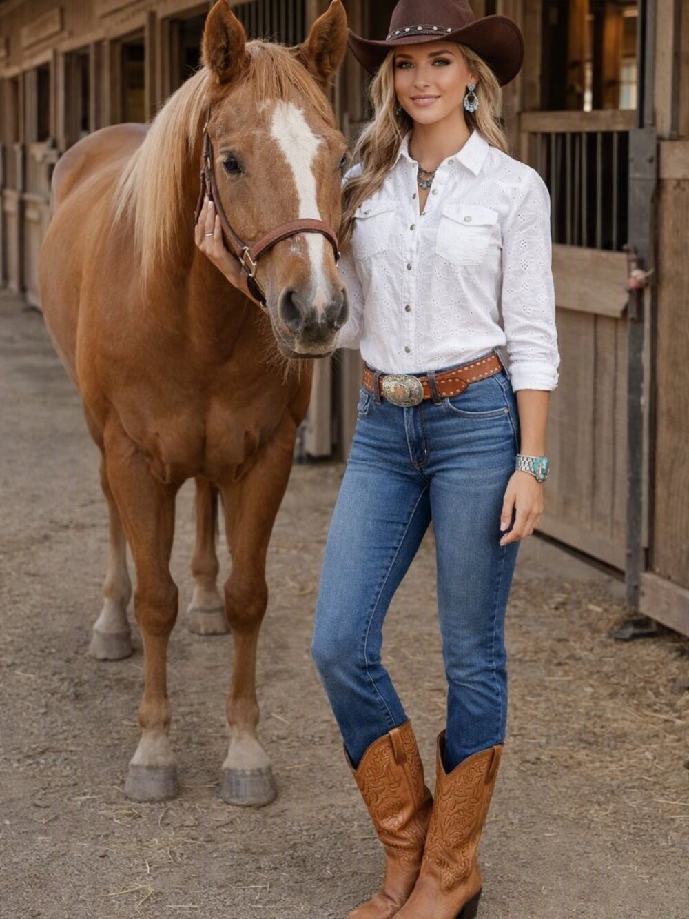Arizona Jean Company White Button-Up Eyelet Shirt